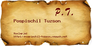 Pospischil Tuzson névjegykártya